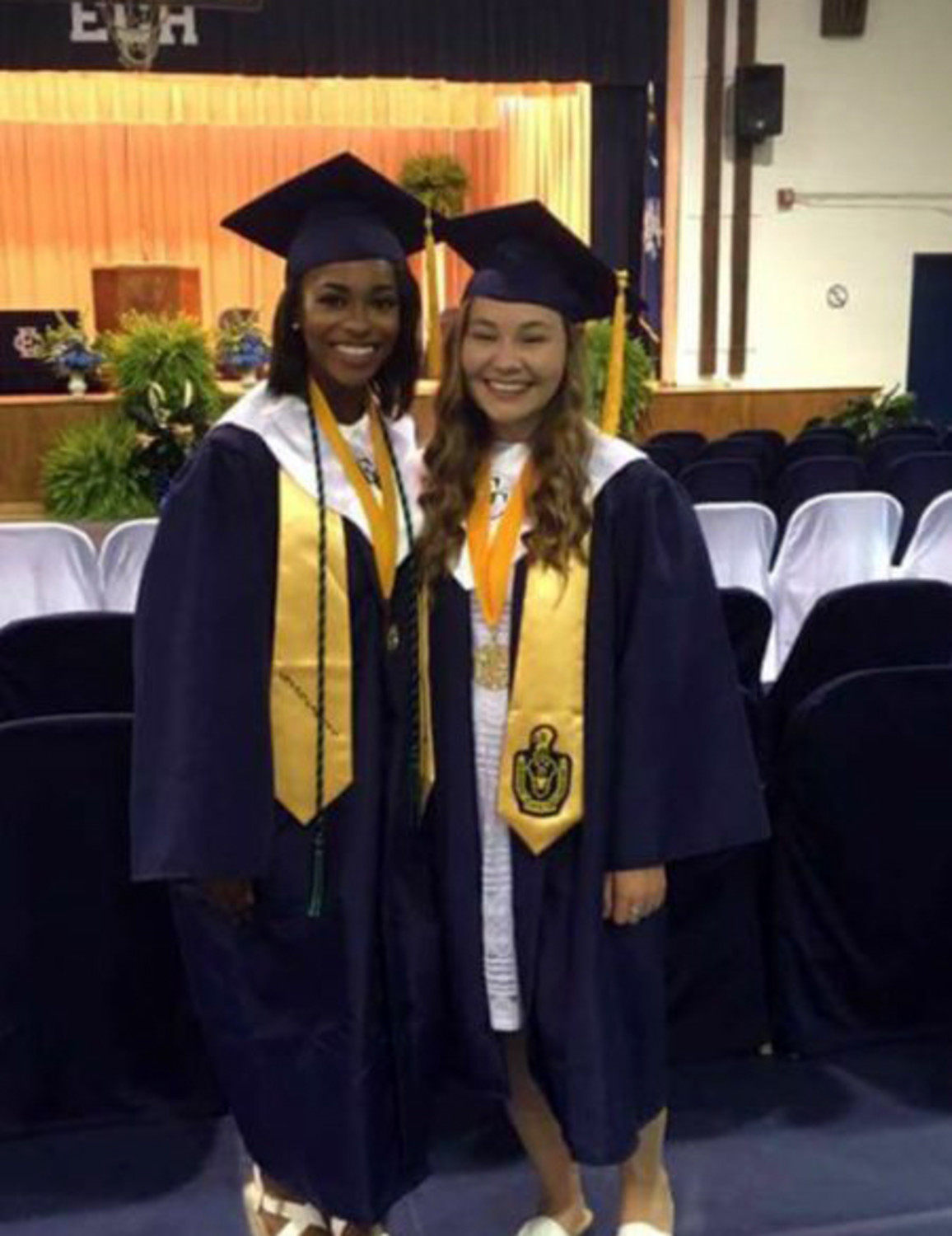 Flury Wilson, left, filed a lawsuit earlier this month in Clarendon County common pleas court, alleging that various officials in Clarendon School District 3 deliberately altered grades or behaved in some other manner to keep her from being the Class of 2016 valedictorian outright.
